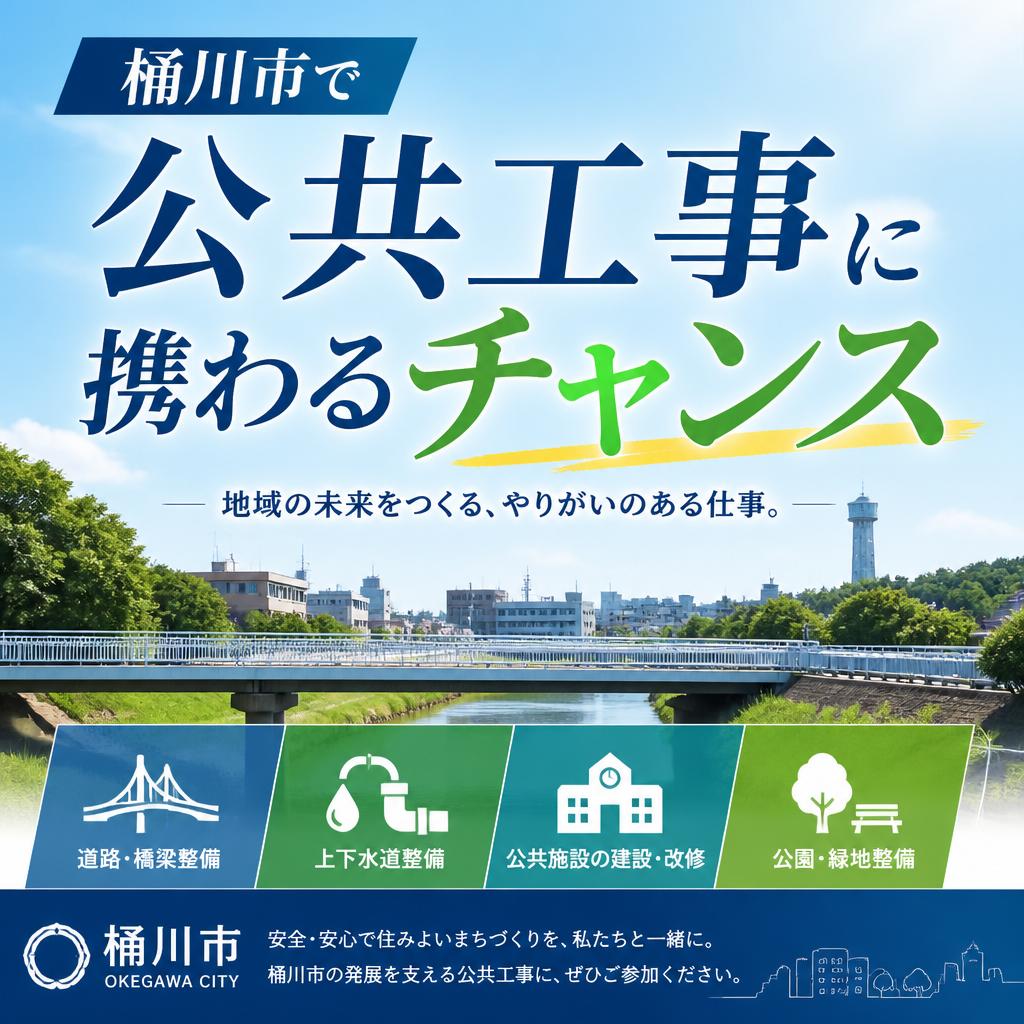 桶川市で公共工事に携わるチャンス