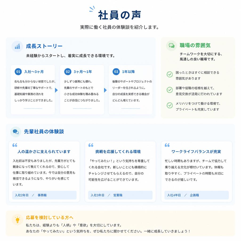 先輩社員の声