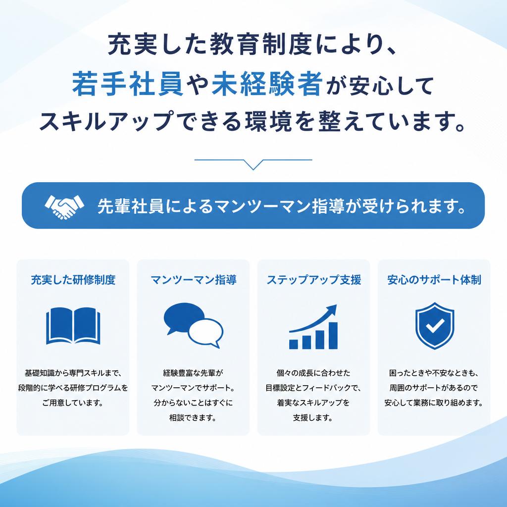 若手育成と未経験者支援