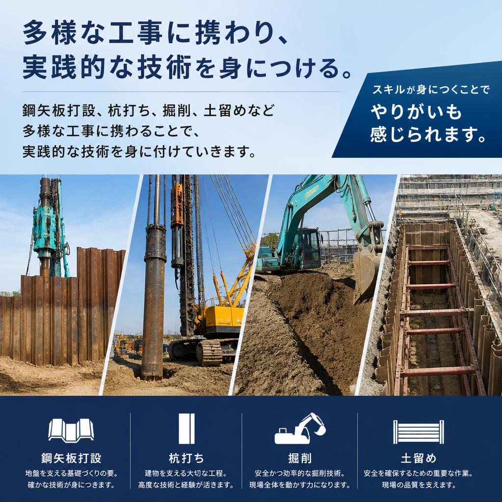 土木工事の仕事を通じた成長