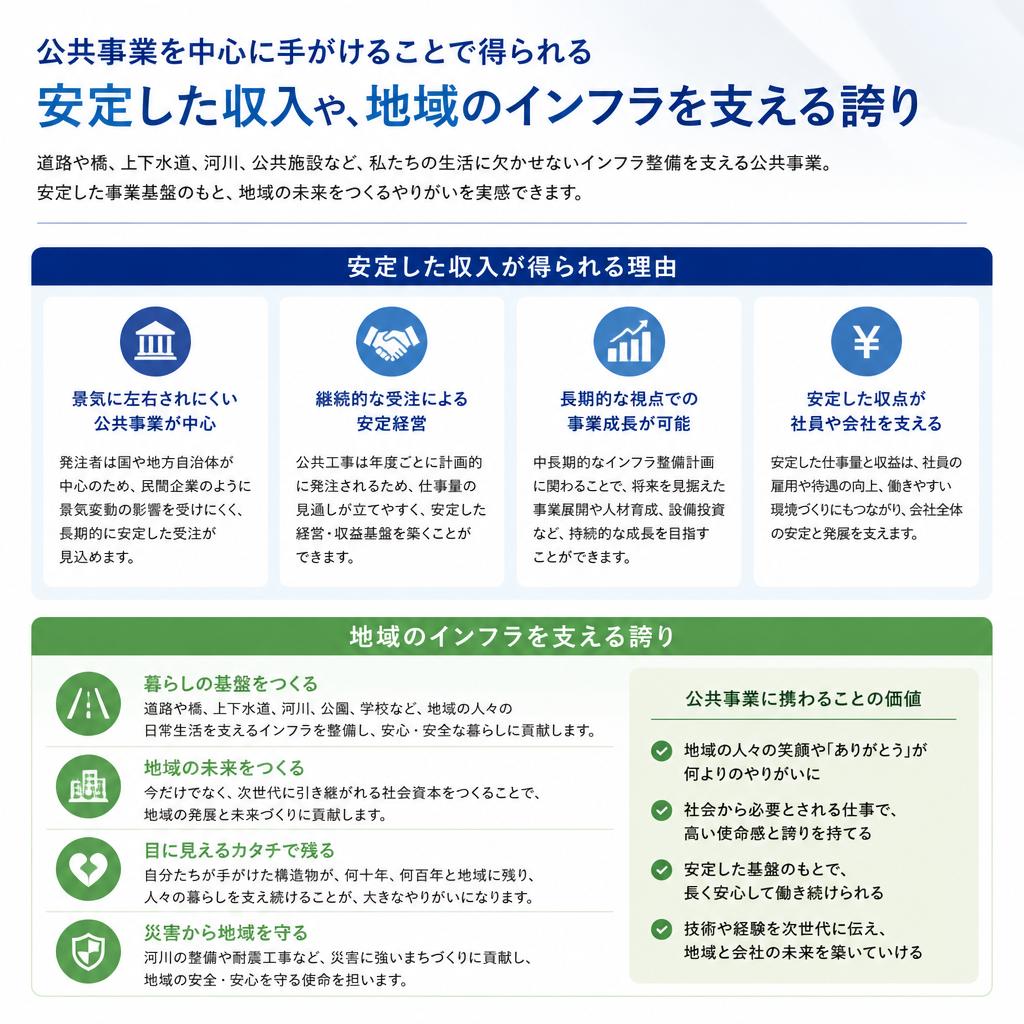 公共事業の魅力