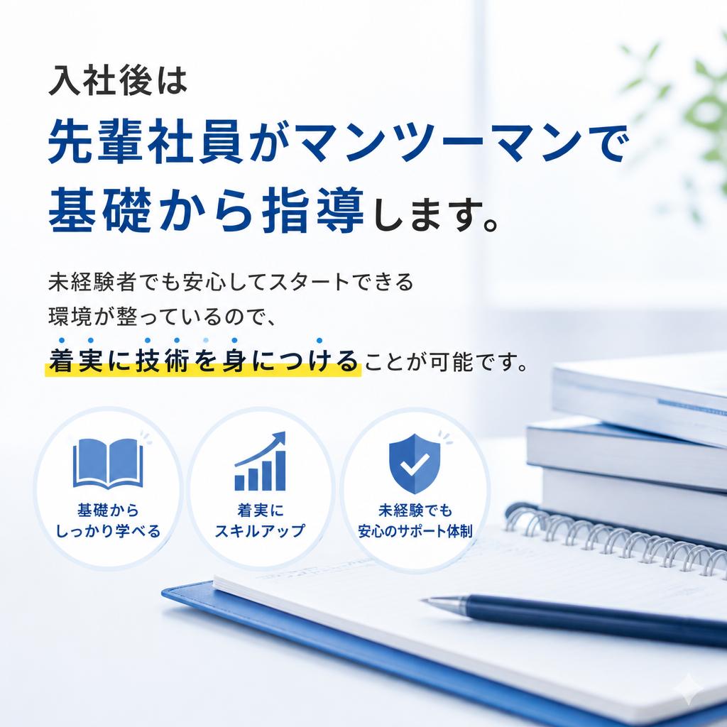 未経験者を歓迎する研修制度