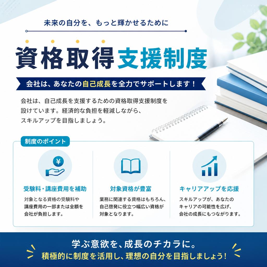 充実した資格取得支援制度