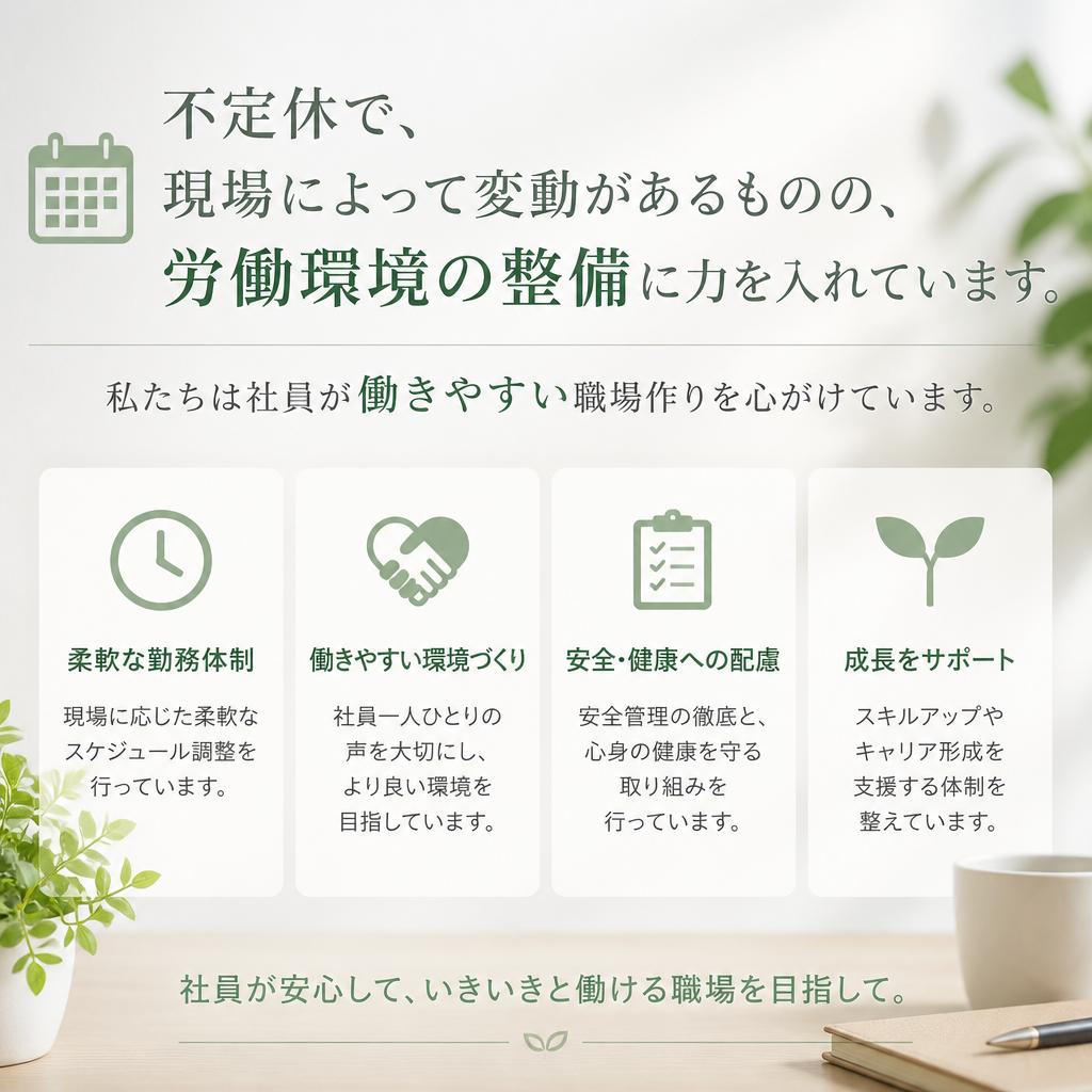 働きやすい環境